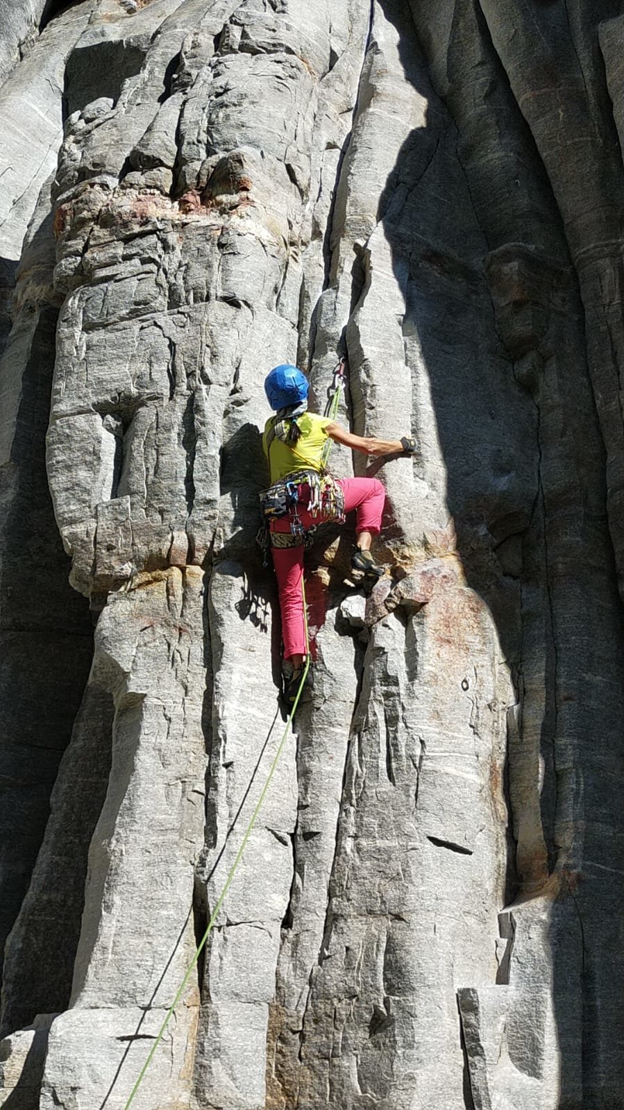 Dimostrazione di arrampicata libera alla Balmanolesca di Trasquera